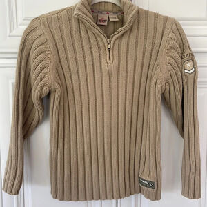 Sky Hawk ribbed boys big kids sweater size L (24-16) tan